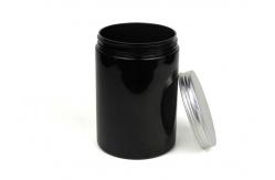 China Aluminium Screw Lid Clear Pet Jars Transparent Plastic Jars For Food supplier