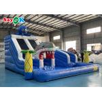 Shark theme Commercial Inflatable Air Bouncer Castle With Dry Slide