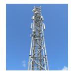 70m Gsm Telecom 3 Legged Tower Galvanized Steel Bar Angle Structure for sale