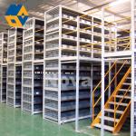Warehouse Steel Galvanized Beams Mezzanine Rack Height Adjustable Yellow 1292 Ft² for sale