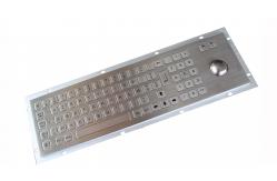 China IP65 rear panel mounted metal steel keyboard with trackball and numeric keypad supplier