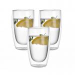 Espresso Mugs Double Wall Glass Cup 450ml Capacity Heat Resistant For Cafe for sale