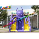 Commercial Inflatable Purple Octopus Slide , Giant Dual Dry Slide For Kids N Adults for sale