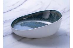 China High temperature Irregular Deep Reactive Glaze Dinner Plates supplier