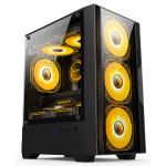 Compatible With M-ATX/ITX Motherboards Dual-mode Installation 5-fan Layout Panoramic Side Lighting Computer Case For Mid-range Gamers for sale