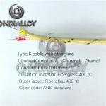 Type K Thermocouple Cable Fiberglass 400 Degree Insulated Wire 0.81mm for sale