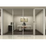 Thin Frame Aluminum Partition Wall 79mm Office Aluminium Glass Partition Wall for sale