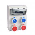 Plastic Combination Power Socket Box 16A 230V IP44 IEC Standard for sale