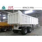 Durable 20 To 30 CBM 30 Tons 2 Axle Square Shaped Tipper Semi-Trailer for sale