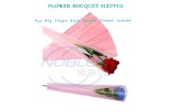 China Clear Custom Printing Opp Flower Bouquet Sleeves Single Rose Diy Gift Packaging supplier