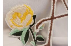 China Sew On Embroidered Patches Debossed Sew On Patches For Clothes supplier
