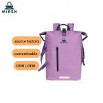 500D PVC Material Waterproof Dry Bag Backpack Purple Color 30L Capacity for sale