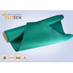 Green High Temp Fiberglass Fire Curtain Fabric Cloth For Building Fire Control System for sale