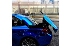 China Removable Adhesive Chrome Blue Car Wrap Mirror Effect Vinyl Wrap supplier