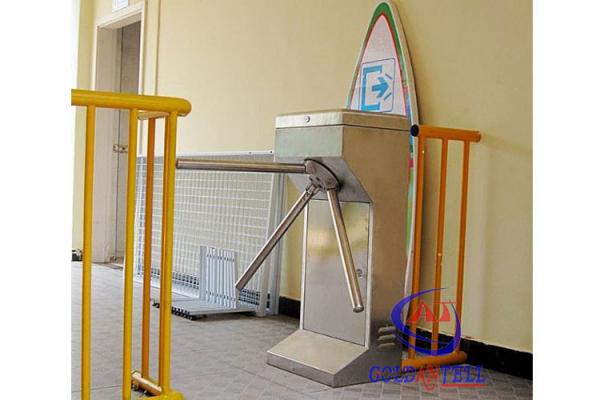 Customized Card Swipe Automatic Tripod Turnstile 304 Stainless Steel CE Certificated