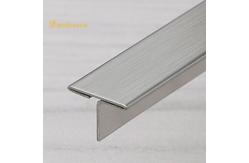 China T Shape Stainless Steel Bullnose Tile Trim T6 X 3048mm Silver Hairline Design supplier