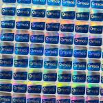 Customized Logo Circle Holographic Sticker Label Rainbow Effect
