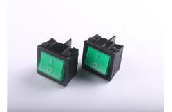 China Electronics Green ON OFF Rocker Switch 4 Pins With Indicator Light supplier