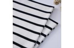 China Smooth Soft Double Knit Fabric Breathable Stretch Striped Shirt Material supplier