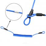 Multi Function Coiled Tool Lanyard Anti Theft Elastic Bungee With Loop Ends