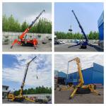 5T 8T Spider Crawler Crane Remote Control Electric Diesel Telescopic Spider Boom Lift