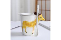 China Customized Cute Ceramic Coffee Mugs 3d Animal Pattern For Gift supplier