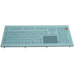 108 key IP65 top panel mounting industrial membrane waterproof keyboard with touchpad