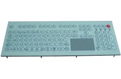 China 108 key IP65 top panel mounting industrial membrane waterproof keyboard with touchpad supplier