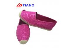 China Sequinned Upper Two Tone Canvas Cushioned Espadrilles supplier