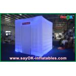 Photo Booth Led Lights Beautiful Cube Inflatable Photo Booth Logo For Outdoor Clubs for sale
