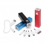 Colurful Metal Body 2600MAH Portable Power Bank Advertising Style OEM / ODM for sale