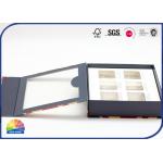 Visible Plastic Film Flip Lid Paper Printed Box Package With Insert