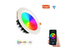 China Zigbee Changeable Smart LED Downlights RGBCW 20W-40W 90° Beam Angle supplier