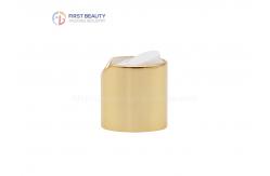 China Cylinder Aluminum Disc Top Cap For Bottles 24mm Plastic Screw supplier