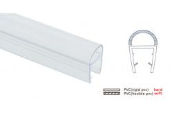 China Waterproof Shower Door Seal Strip D Shaped Anti Collision Transparent PVC Material supplier