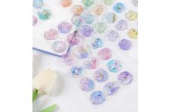 China Custom Logo Decoration Used Self Adhesive Transparent Wax Seal Sticker supplier