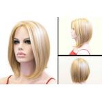 Layered Short Blonde Bob Wig Heat Resistant Synthetic Hair Extensions for sale
