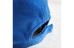 China Autumn Winter Polar Fleece Baseball Cap With Debossed Logo Leather Patch supplier