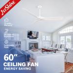 Electric Ceiling Fan by 1stshine 6 Speeds DC Motor and Remote Control for Air Cooling for sale