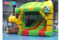 China Lion Inflatable Bounce House With Dry Slide Inflatable Castle Bouncer supplier