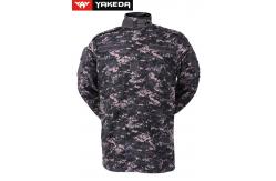 China Anti UV Army Camouflage Clothes With Zigzag Stitched Mandarin Collar supplier