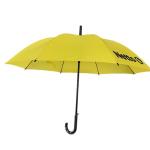 Yellow Fiberglass Frame Umbrella Automatic 50 Inches With Printing for sale