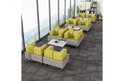 China Durable Leather Office Reception Room Sofa Set With Stainless Steel Frame supplier