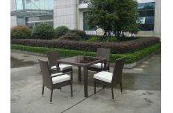 China Synthetic Rattan Garden Dining Sets , Cafe Balcony Chair Set supplier