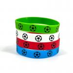 Slogan Watchword Printed Silicone Bracelets Custom Football Fans Sports Silicone Wristbands