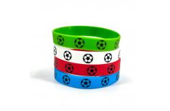 China Slogan Watchword Printed Silicone Bracelets Custom Football Fans Sports Silicone Wristbands supplier