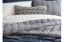 China 3pcs Mini Stripe Bedspreads And Coverlets Solid Embroidered Cotton Bed Coverlets supplier