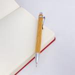 School Bamboo Wood Automatic Press Pencil Eco Friendly Pencil With Steel Clip
