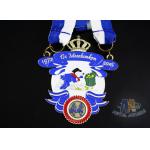 Durable Custom Insert Medals , Crown Awards Medals Antique Silver Plating for sale