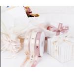 Custom Logo Printed Satin Gift Wrap Ribbon with Polyester Decoration